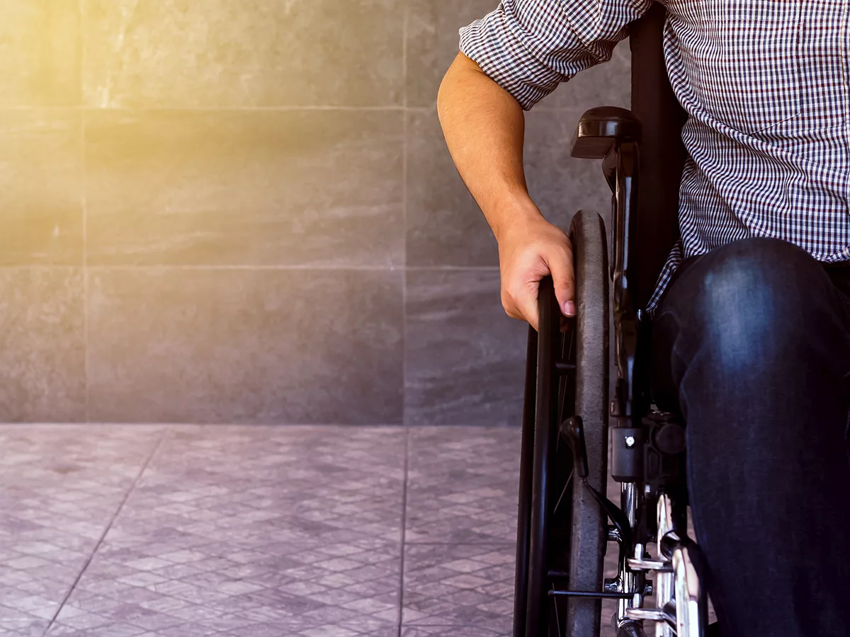 Person in wheelchair Person in wheelchair