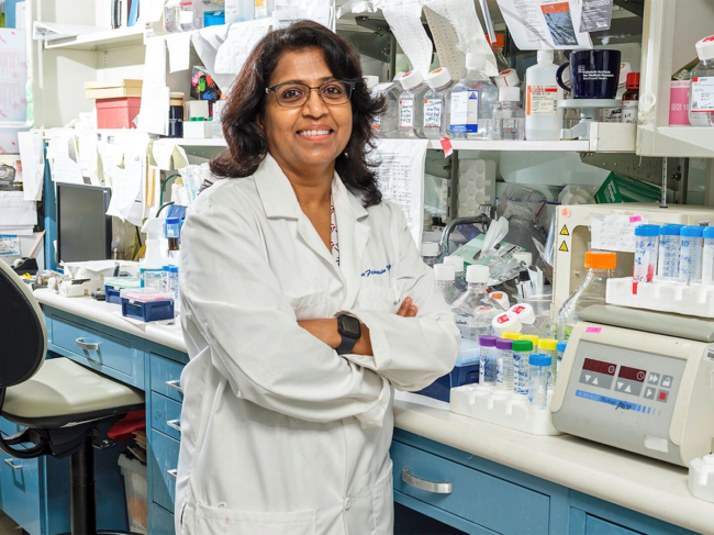 Sangeeta Chavan in the lab