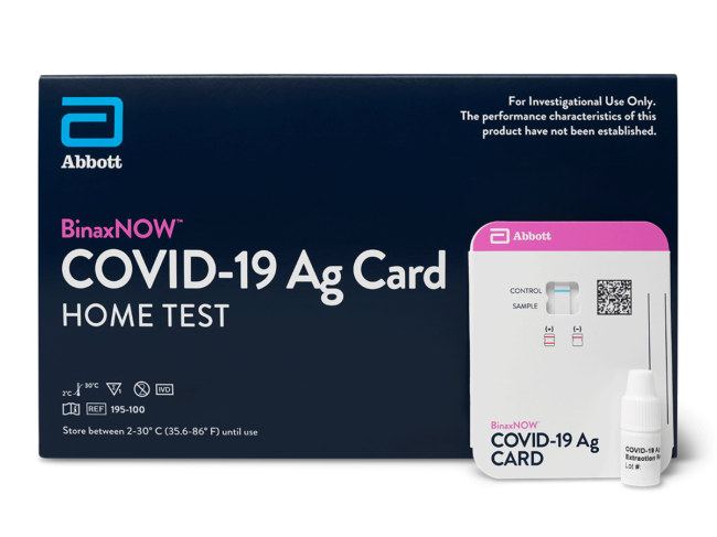 Binaxnow COVID-19 Ag Card Home Test