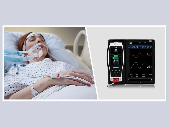 Hospital patient, device image