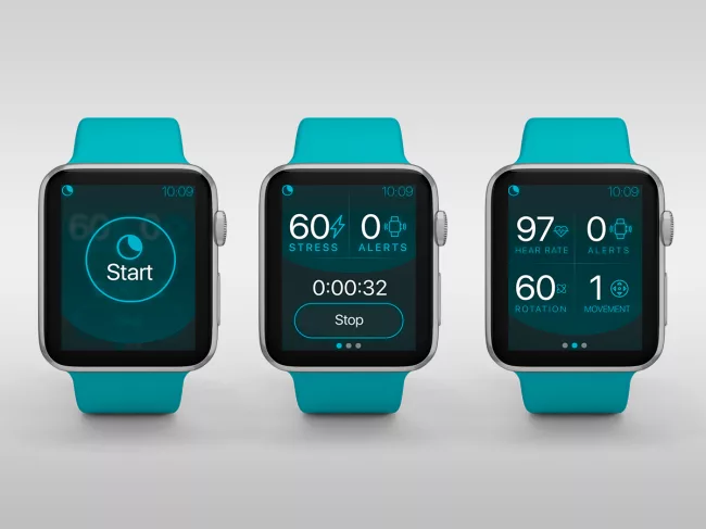 Apple watches with different Nigthware screens