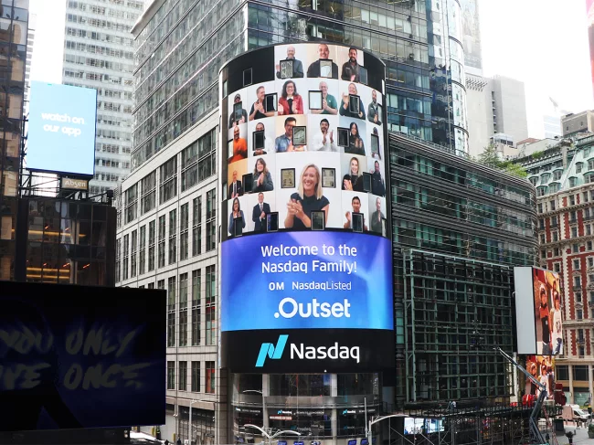Nasdaq signboard in New York