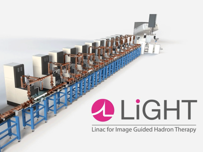 3D illustration demonstrating LIGHT next-generation proton therapy system