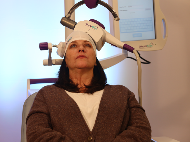Patient using Neurostar
