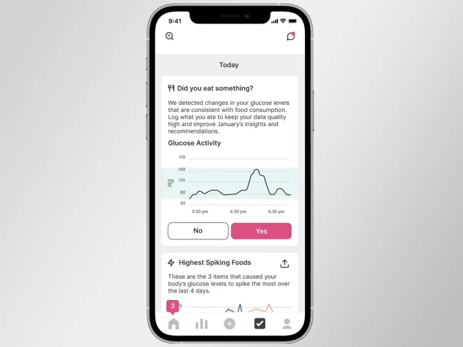 Mobile app on smart phone