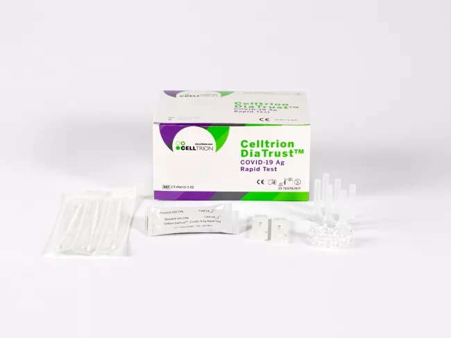 Product packaging for Diatrust COVID-19 Ag Rapid Test 