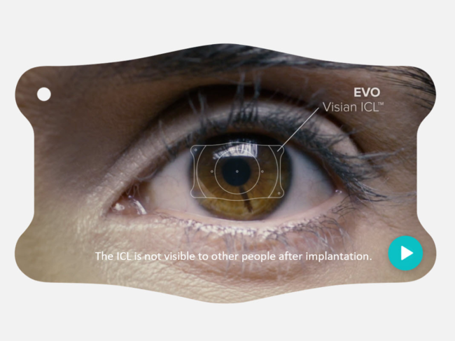 Evo Visian ICL illustration over eye
