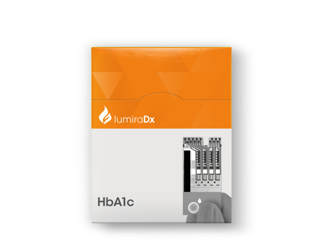 Lumiradx HbA1c test packaging