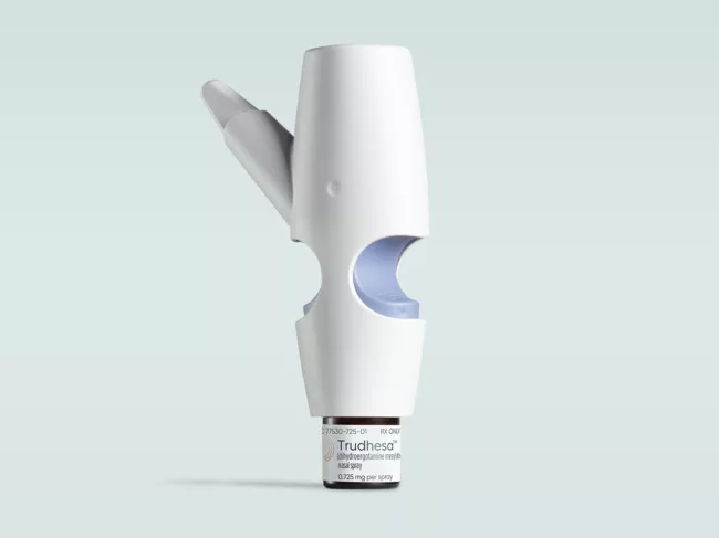 Trudhesa nasal spray with Precision Olfactory Delivery (POD) technology