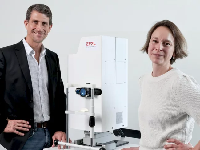 Christophe Moser and Laura Kowalczuk with Cellularis