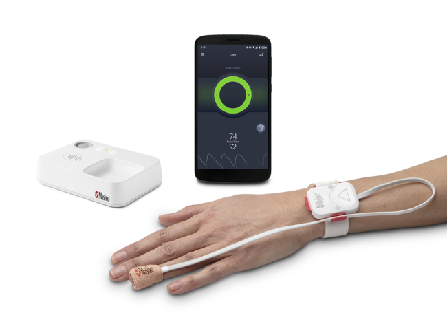 Masimo Opioid Halo finger monitor and mobile app