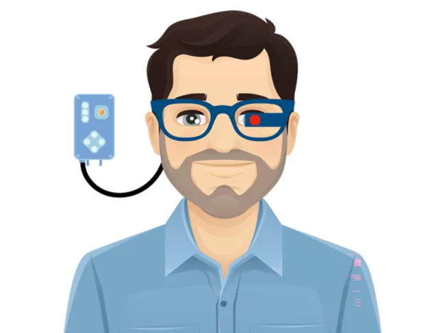 Man with Prima system