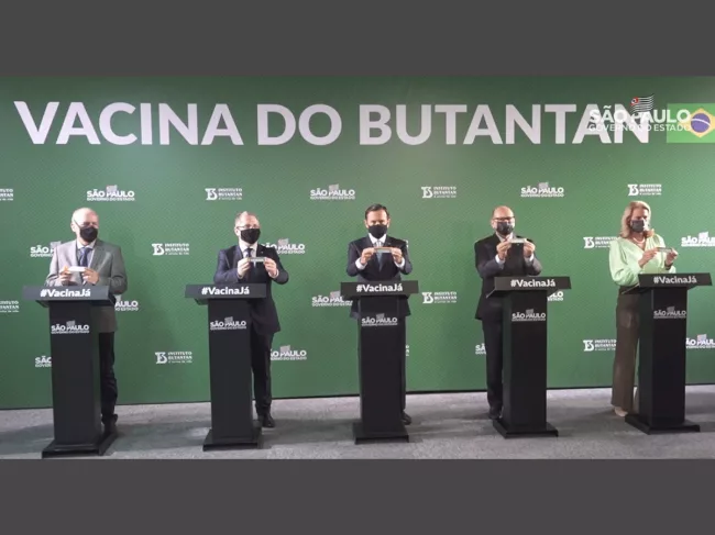 Coronavac press conference in Brazil