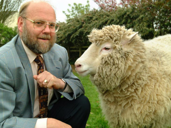 Ian Wilmut and Dolly the Sheep