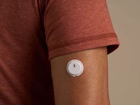 Abbott Libre Duo sensor on patient