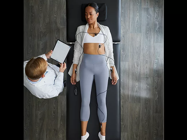 Kardia 12L ECG system on patient