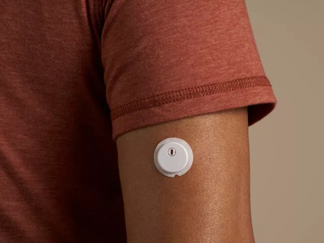 Abbott Libre Duo sensor on patient