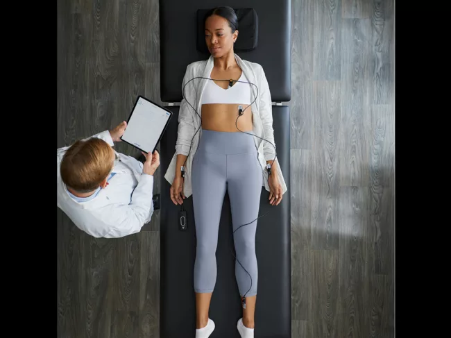 Kardia 12L ECG system on patient