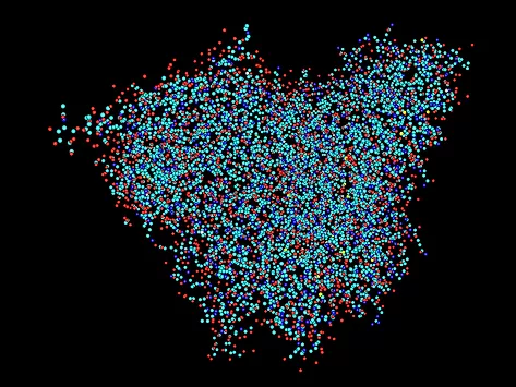 Acid alpha-glucosidase molecular structure isolated on black