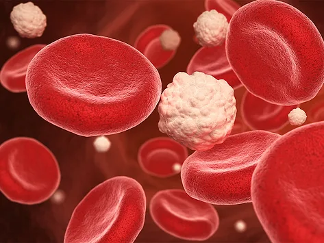 Illustration of glucose in the blood stream