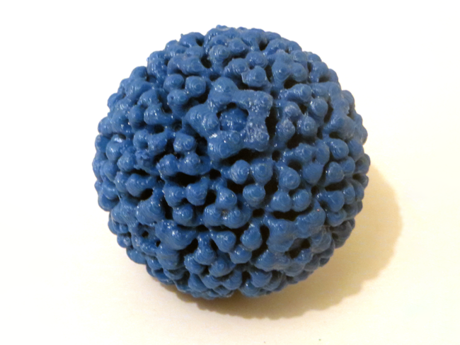 3D printed model of a human papillomavirus particle