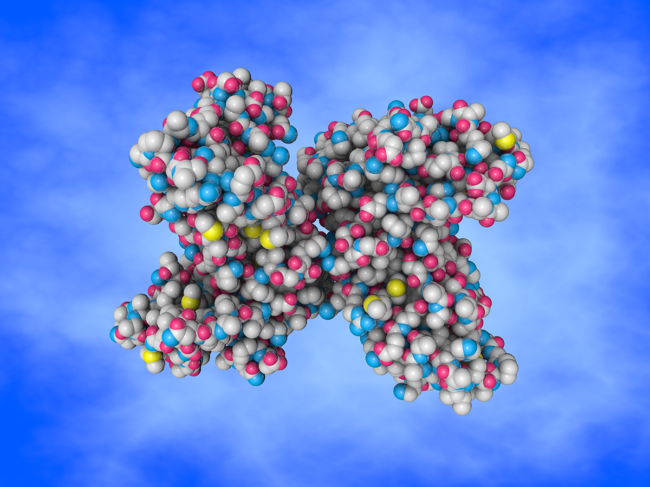 3D molecular model illustration of RIPK1