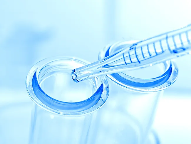 Photo of pipette with test tube