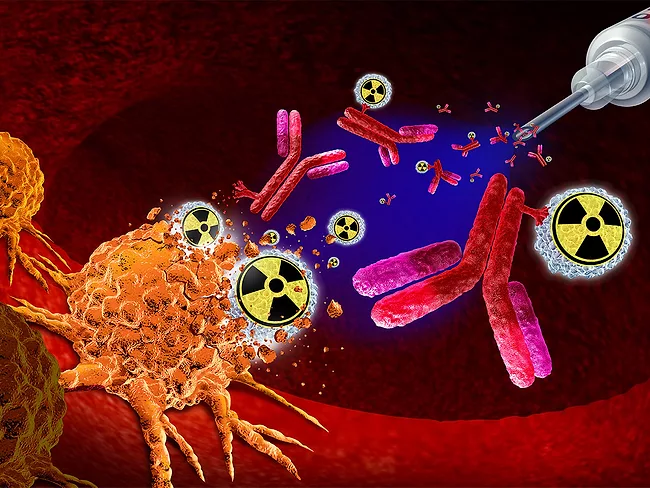 Illustration of targeted alpha therapy