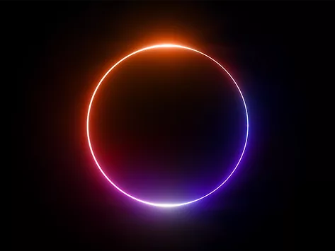 Illustration of a glowing circle to represent circRNA
