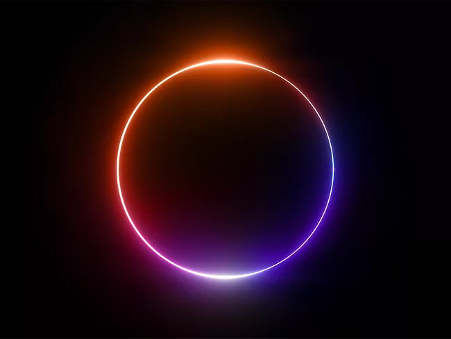 Illustration of a glowing circle to represent circRNA