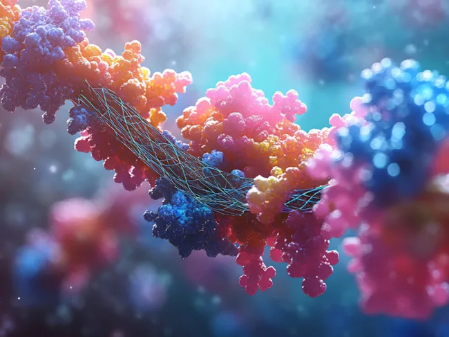 Art concept for transcription factors binding enhancer sequences