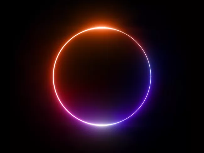 Illustration of a glowing circle to represent circRNA
