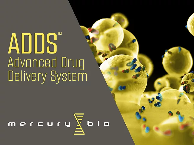 Conceptual rendering of extracellular vesicles loaded with small-molecule drugs and RNA.
