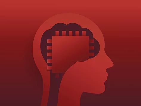 Brain computer interface illustration