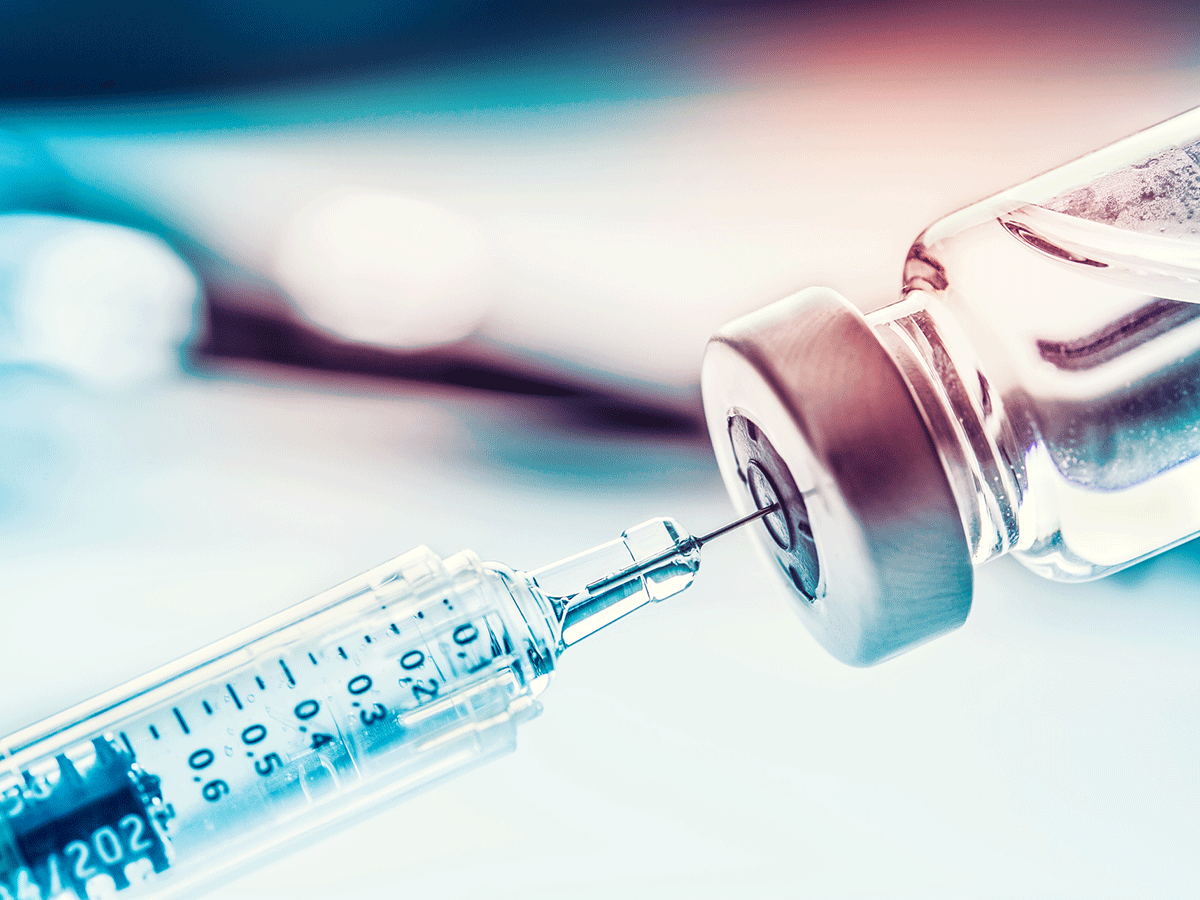 Drug vial and syringe