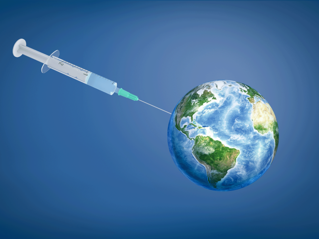 Global vaccine illustration