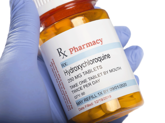 Hydroxychloroquine prescription bottle