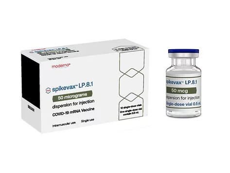 Spikevax vial and product packaging