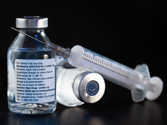 Remdesivir vial and syringe