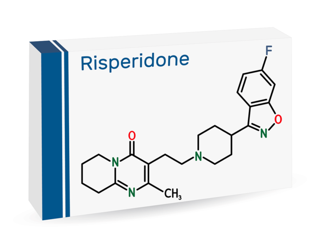 Risperidone molecule and packaging