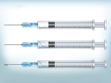 Three syringes illustration