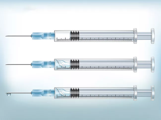 Three syringes illustration