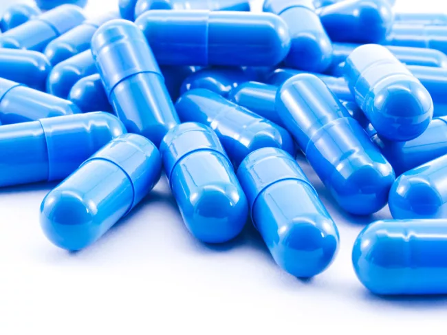 Blue capsules