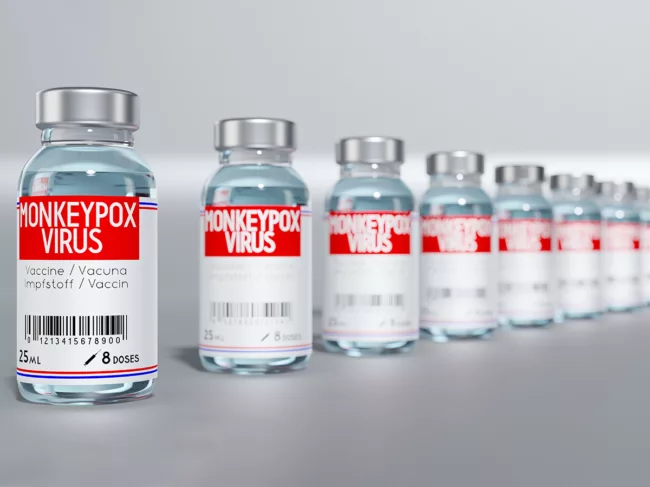 Vials of monkeypox vaccine