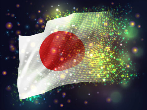 Japan flag digital tech