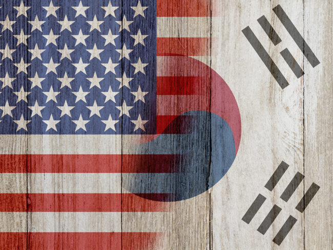 US-South Korean flags
