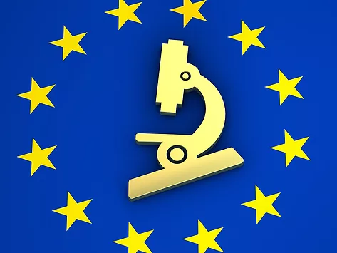 Eu flag and microscope