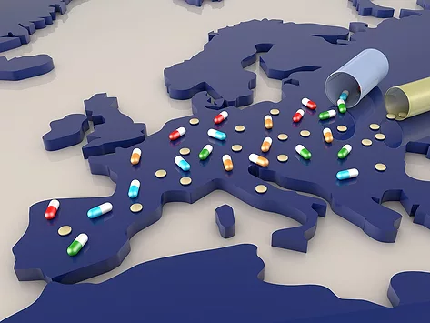 Map of europe medicine