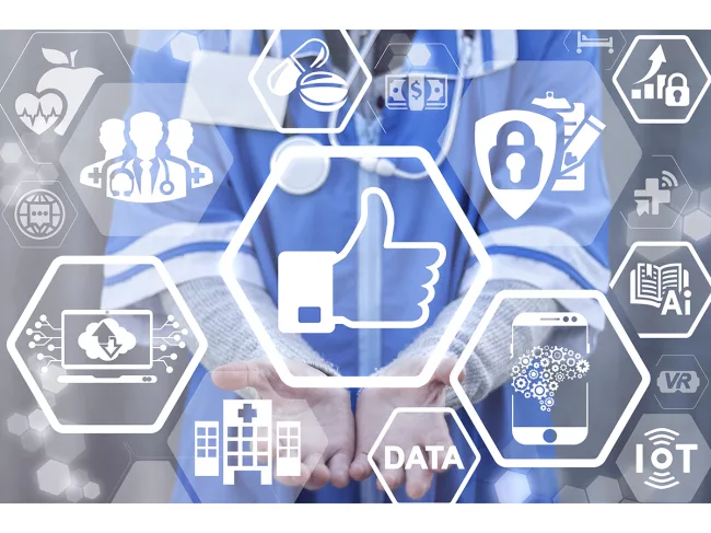 Data and social media illustration