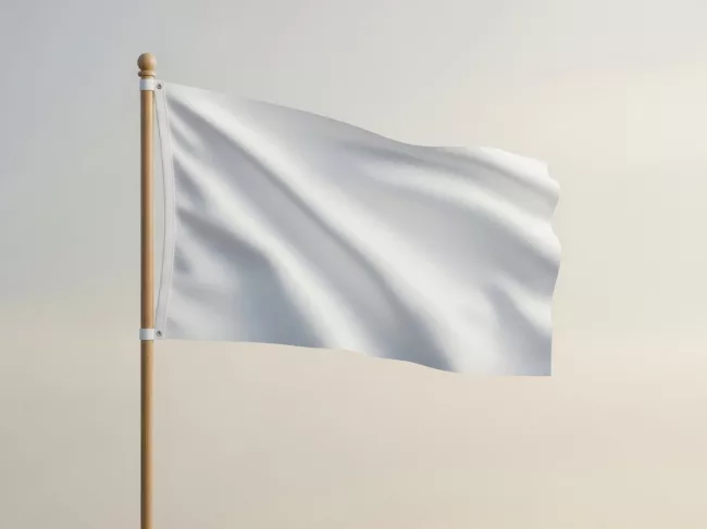 White flag symbolizing truce